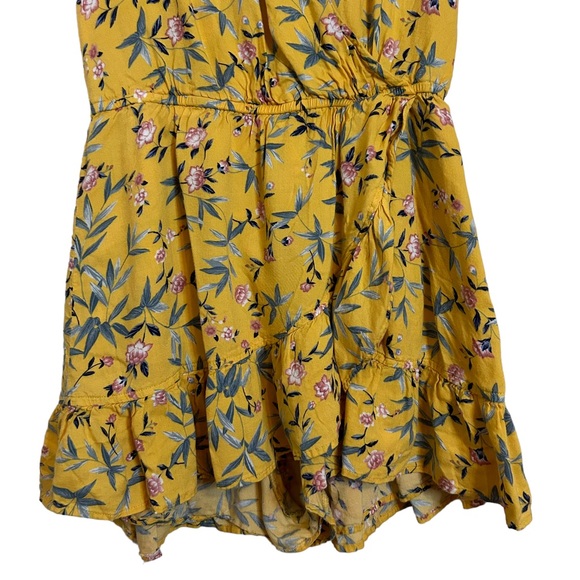AMERICAN EAGLE Yellow Floral Ruffle Romper M - Picture 5 of 9
